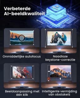 Beamer Smart - 1000 ANSI Lumen - Full HD 1080p Resolutie - LCD Scherm - Draagbaar Voor Thuisbioscoop — thumbnail 3