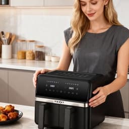 NEXXT CO231025 - Airfryer - Zwart - 4 l - 2200 W - Aantal frituurmanden: 2 — thumbnail 5