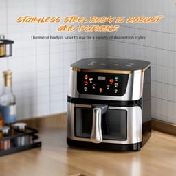 6Seven - Airfryer - Familie maat - 12 liter - Touchscreen - Toaster- Hete lucht - Oven - Compact - 2800 Watt - Grijs — thumbnail 1