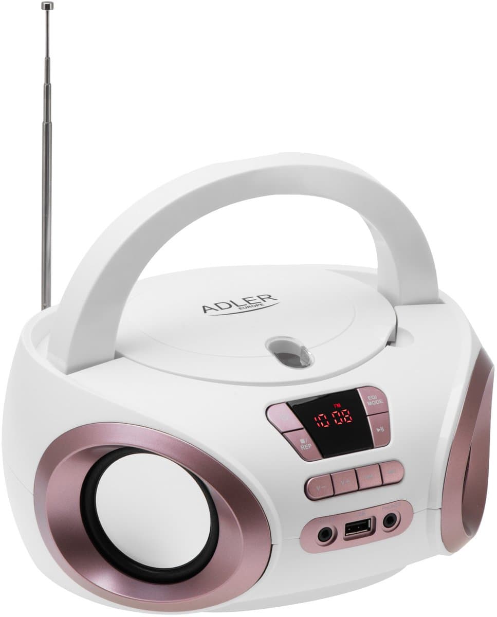 Boombox - radio met CD-MP3, USB, FM-radio, AUX, hoofdtelefoonaansluiting, Adler, AD 1181 — afbeelding 1