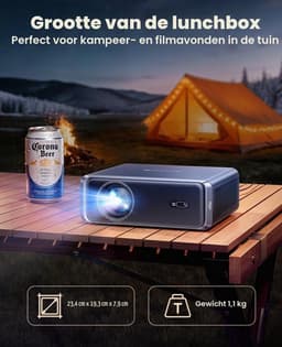 Beamer Smart - 1000 ANSI Lumen - Full HD 1080p Resolutie - LCD Scherm - Draagbaar Voor Thuisbioscoop — thumbnail 5