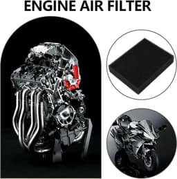 1St Motor Flat Filter Filter Insert Luchtfilter 120x90x23mm Compatibel met Kawasaki Motoren van De Serie FA210A FA210D FA210R Zwart — thumbnail 2