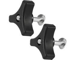 Dailygoods- Greepschroef Driehoekig - Reserveonderdelen - Vleugelmoer - Grasmaaier - Kunststof/Metaal - 50 mm Schroeflengte - Grasmaaieronderdeel