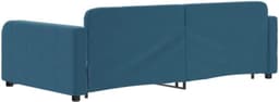 Bedframe, familiebed, tweepersoonsbed, slaapkamermeubel, dagbed, uittrekbaar, blauw, 100x200 cm, fluweel — thumbnail 5