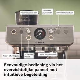Bosch PFE401C3 Pistonmachine - HomeCafé Serie 4 - RVS — thumbnail 4