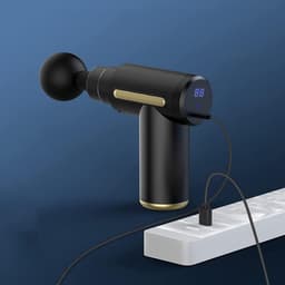 LCD-Display En 4 Massagekoppen – Massagepistool Met 6 Snelheidsniveaus – 2000 mAh Batterij En 25-30 Minuten Gebruiksduur – Geluidsarm En Draagbaar – Voor Benen, Rug, Schouders En Voeten — thumbnail 5
