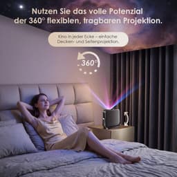 Mini Beamer - 1200 Lumen - Native 1080p Resolutie - LCD - Draagbaar - Voor Thuisbioscoop En Presentaties — thumbnail 3