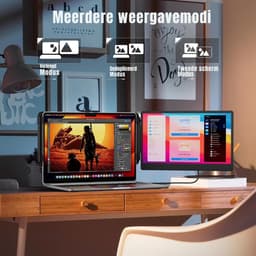 Levo® Professionele Portable Monitor Pro 2024 - Full HD 1080P - Portable Monitor - 15.6 inch - Laptop Scherm Uitbreiding — thumbnail 2