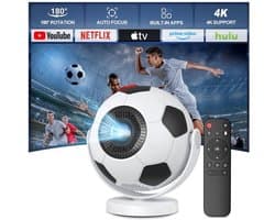 Mini Beamer LED - 1280 x 720 Resolutie - 170 ANSI Lumen - Wifi En Bluetooth - Draagbaar - Android 14 Smart Projector