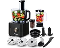 Keukenmachine Dark Grey - 1100 W Vermogen - 3,2 L Inhoud - Roestvrij Staal Materiaal - Multifunctioneel Keukenapparaat