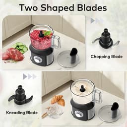 Royal Swiss® Foodprocessor 5-in-1 – 550W – Keukenmachine met Blender, Hakmolen, Citruspers & Snij-/Raspbladen – 2 Snelheden + Pulse – Black Edition — thumbnail 3