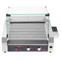 Elektrische Hotdog Machine - Rollergrill - 11 Rollen - 2200 W - Met Deksel - 2 Temperatuurregelaars - RVS Behuizing - Uitneembare Lekbak — thumbnail 2
