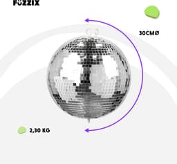 Fuzzix Discobal 30 cm - Met motor op batterijen en RGBW LED's — thumbnail 2