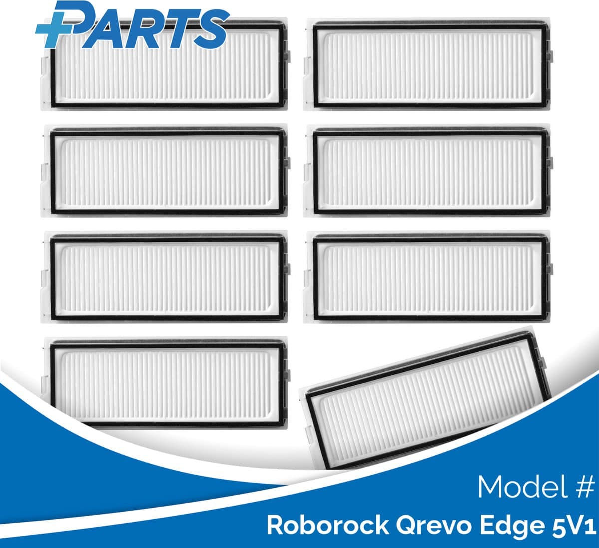 Roborock Qrevo Edge 5V1 Filters (8 Stuks, Plus.Parts® alternatief voor 8.02.0296) — afbeelding 1
