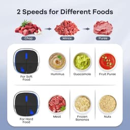 Foodprocessor en vleesmaler met glazen en roestvrijstalen kommen, 450W motor en oververhittingsbeveiliging — thumbnail 4