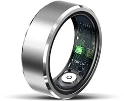 WizBay Premium Select® Aluminium Zilver Blush Smart Ring Dames Heren - Oplaad Case - Hypoallergeen - Hartslag & Slaap Monitor - IP68 Waterdicht - O2 Meting - Gesture Functie - Multiple Sport Modi - #12 — thumbnail 1