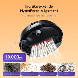 Roborock Q10 S5 Set Robotstofzuiger– 10000 Pa Zuigkracht–Dubbele Anti-klitfunctie–VibraRise 2.0-Systeem– 8 mm Dweillift– PreciSense LiDAR-navigatie–Obstakelvermijding– APP–Zwart-2 Dweilen — thumbnail 4