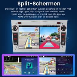 Awesafe Autoradio - Geschikt Voor Opel Meriva Corsa C D Astra G H - Draadloos Apple Carplay & Android Auto - Android 14 - Radio met navigatie - 7 inch HD touchscreen - Ram 2GB + Rom 64GB - Zilveren — thumbnail 2