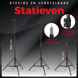 Pixetool Green screen 3 x 3M met Achtergrondsysteem 2,6 x 3M – Fotostudio Set – Greenscreen Set – Inclusief, Softbox, Paraplu’s, Lamphouders, LED lampen, Reflectiescherm & Draagtas - Vaderdag Cadeau — thumbnail 3