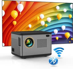 Mini Beamer - Film Projector met Bluetooth - Draagbare Beamer - 4K Kwaliteit - Grijs en zwart — thumbnail 1