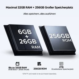 DOOGEE TAB G6 MAX - Android 16-tablet - 4G LTE - 13,4-inch FHD+ 90Hz IPS - 11000mAh/18W - 32GB ROM + 256GB RAM/2TB TF - Octa-core gamingtablet - 5G Wi-Fi - Widevine L1 - Face ID - OTG - Dubbele luidsprekers — thumbnail 5