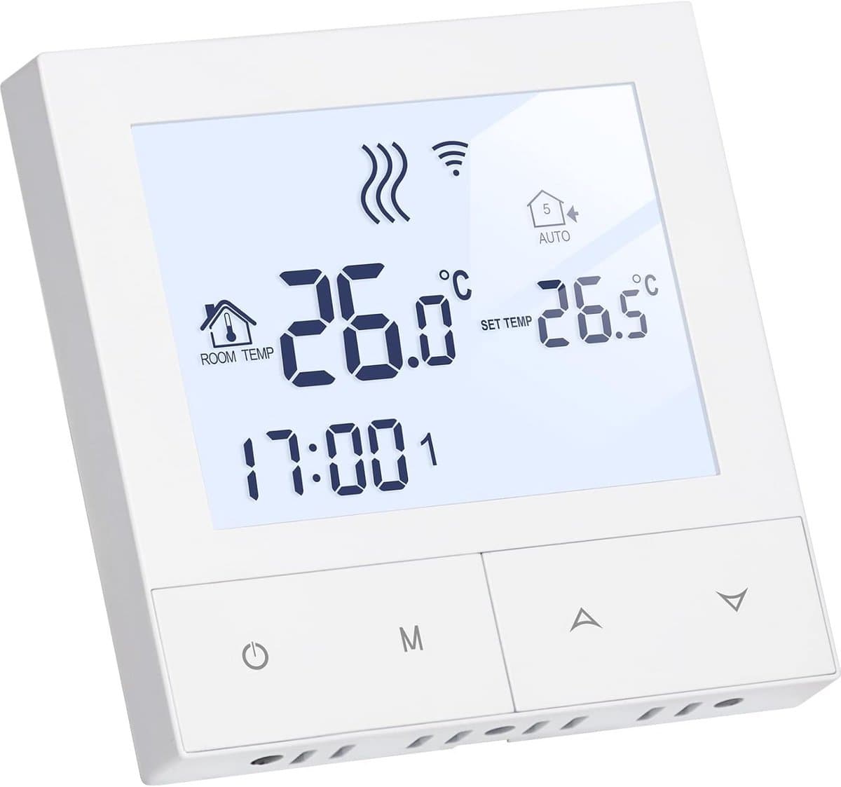 Slimme Wifi Thermostaat voor Elektrische Verwarming - Wekelijks Programmeerbaar — afbeelding 1