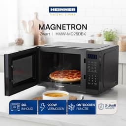 Digitale Magnetron met Grillfunctie, 25 Liter, 900W Magnetron & 1000W Grill — thumbnail 2