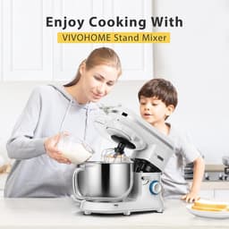 Keukenmachine 5,7 Liter met 10 Snelheden en Pulsfunctie - Kneedmachine met Spatbescherming — thumbnail 2