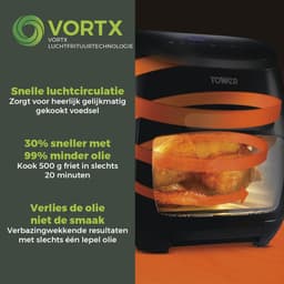 Digitale Airfryer Oven 10-in-1 met Snel Luchtcirculatie en 60-Minuten Timer, 11 L, 2000 W, Zwart — thumbnail 2