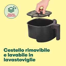 Handmatige Heteluchtfriteuse - Olievrij Frituren, Vaatwasmachinebestendig, Compact Design — thumbnail 2