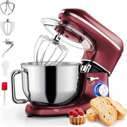 RVV® Deegmachine - Elektrische Deegmixer - Keukenmixer - 6.2L - Mixen en Mengen- Rood - 38cm x 24cm x 32cm — thumbnail 1