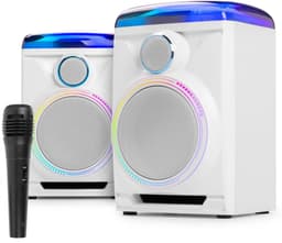 Karaoke set - Fenton Track 2.0 - Karaoke set voor volwassenen en kinderen - Met microfoon en lichteffecten - Wit — thumbnail 1