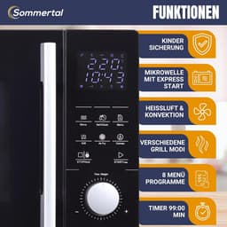4-in-1 Combi Magnetron met Hetelucht en Grill | 25 Liter — thumbnail 2