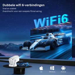 White-Label® Mini Beamer - Projector met Wifi - Bluetooth — thumbnail 3