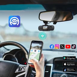 D30S Dashcam - Ultra 4K resolutie - 170 graden kijkhoek - Wifi - Gps - FullHD resolutie - Night vision - Parkeerbeveiliging - 1,5 inch Ips Lcd - dashcam voor auto - 170 + 150 graden kijkhoek - G Sensor - Loop opname - Full HD achter camera - 2 stuks — thumbnail 2