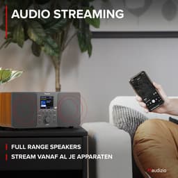 DAB radio met Bluetooth - Audizio Genua - DAB+ radio, FM radio - Auto scan - Donkergrijs — thumbnail 5