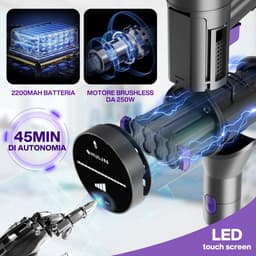Draadloze Stofzuiger | Ultralichte 6-in-1 Elektrische Bezem met Krachtige Accu en Cycloon Technologie — thumbnail 3