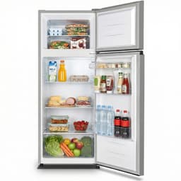 Heinner HF-HS205SWDE++ Koel-vriescombinatie met Waterdispenser – 206 L – LED-verlichting – Omkeerbare Deur – Zilver – 5 Jaar Garantie — thumbnail 4