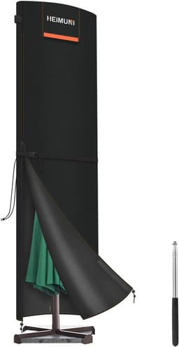 Waterdichte Parasolhoes voor Buiten, Geschikt voor Parasol van 3 tot 5m, 420D Oxford-Stof, Afdekking voor Terrasparasol met Verstelbare Riemen — thumbnail 1