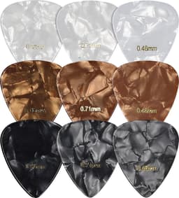 kwmobile gitaar plectrums - Verschillende diktes - Voor akoestische-, elektrische- en basgitaren - Plectrumset - 9 stuks — thumbnail 1