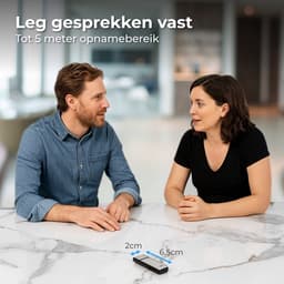 Nuvance Afluisterapparatuur - 16 Gb - Usb Stick Afluisterapparaat - Voice Recorder Digitaal - Spy Recorder - Dictafoon - Afluisteren & Opnemen — thumbnail 3