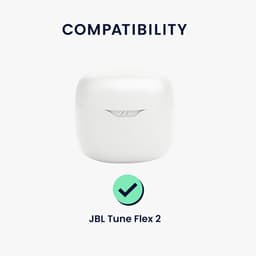 kwmobile Hoes geschikt voor JBL Tune Flex 2 - Siliconen cover voor oordopjes in zwart — thumbnail 2