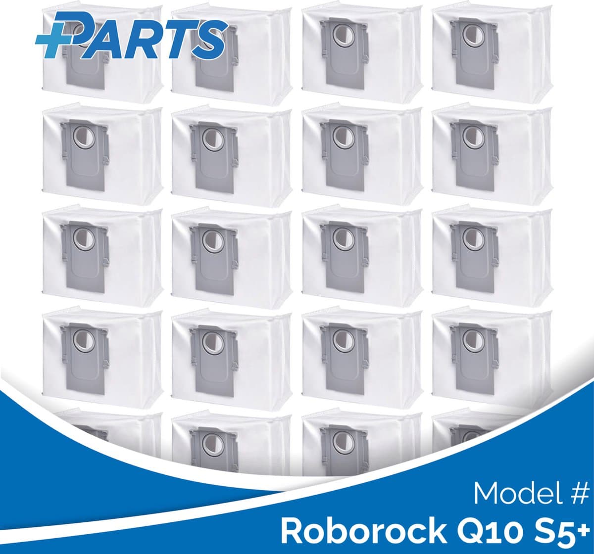 Roborock Q10 S5+ Stofzakken (20 Stuks, Plus.Parts® alternatief voor 8.02.0132) — afbeelding 1