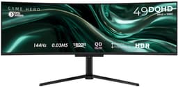 GAME HERO® 49 inch DQHD QD-OLED Curved 0.03ms Gaming Monitor — thumbnail 1
