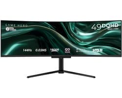 GAME HERO® 49 inch DQHD QD-OLED Curved 0.03ms Gaming Monitor