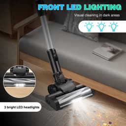 DayPlus 3-in-1 Draadloze Stofzuiger met 30KPa Zuigkracht, 3800W Motor en LED Verlichting — thumbnail 5