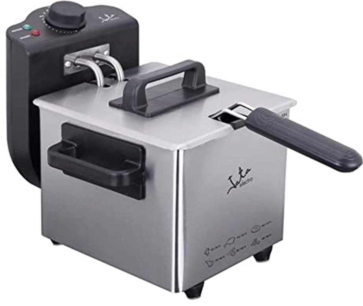 Compacte roestvrijstalen friteuse 1,5 liter met temperatuurregelaar — afbeelding 1