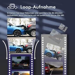 Lexium Dashcam - Daschcams - Auto - Camera - Vooruit - Achteruit - Video - Autobeveiliging - Parkeerbeveiliging - Recording - Dag en Nacht - Schadepreventie — thumbnail 2
