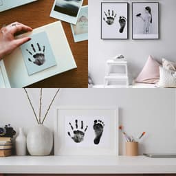 EXCITAT Hand- en voetafdrukset - Inktloze stempelkussens - Clean Touch stempels - Geschikt voor honden- en kattenpoten, souvenirs voor babyshowers - 3 stuks — thumbnail 2
