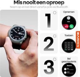 Xssive SW13 - Smartwatch Heren - 3-in-1 Robuuste Smartwatch met 2 Extra Frames - AMOLED - Bellen - Waterdicht - 7 Dagen Lange Batterijduur - Smartwatch — thumbnail 4